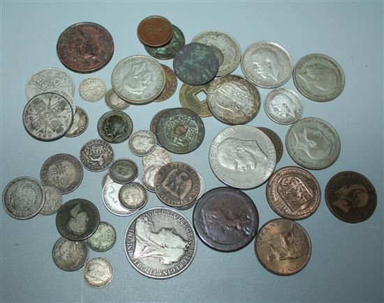 Small collection of British silver & other coinage, including an 1898 Crown